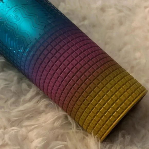 Starbucks x Tim Singleton Pride Rainbow Grid Studded Cup Tumbler 24oz 2023 - Picture 3 of 13